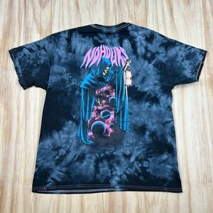 No Hours Grim Reaper Tie Dye T Shirt RARE Size Large Cotton Double Sided